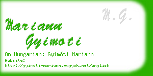 mariann gyimoti business card